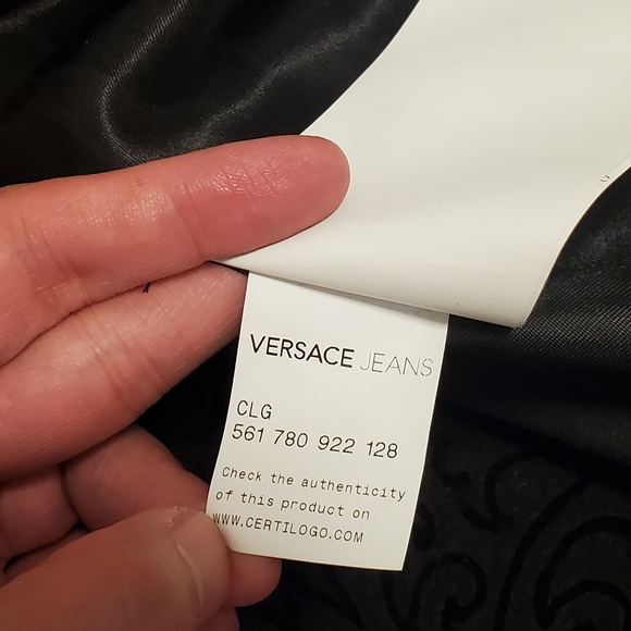 VERSACE Embossed Flower Pattern Lana Wool Coat - Picture 8 of 8